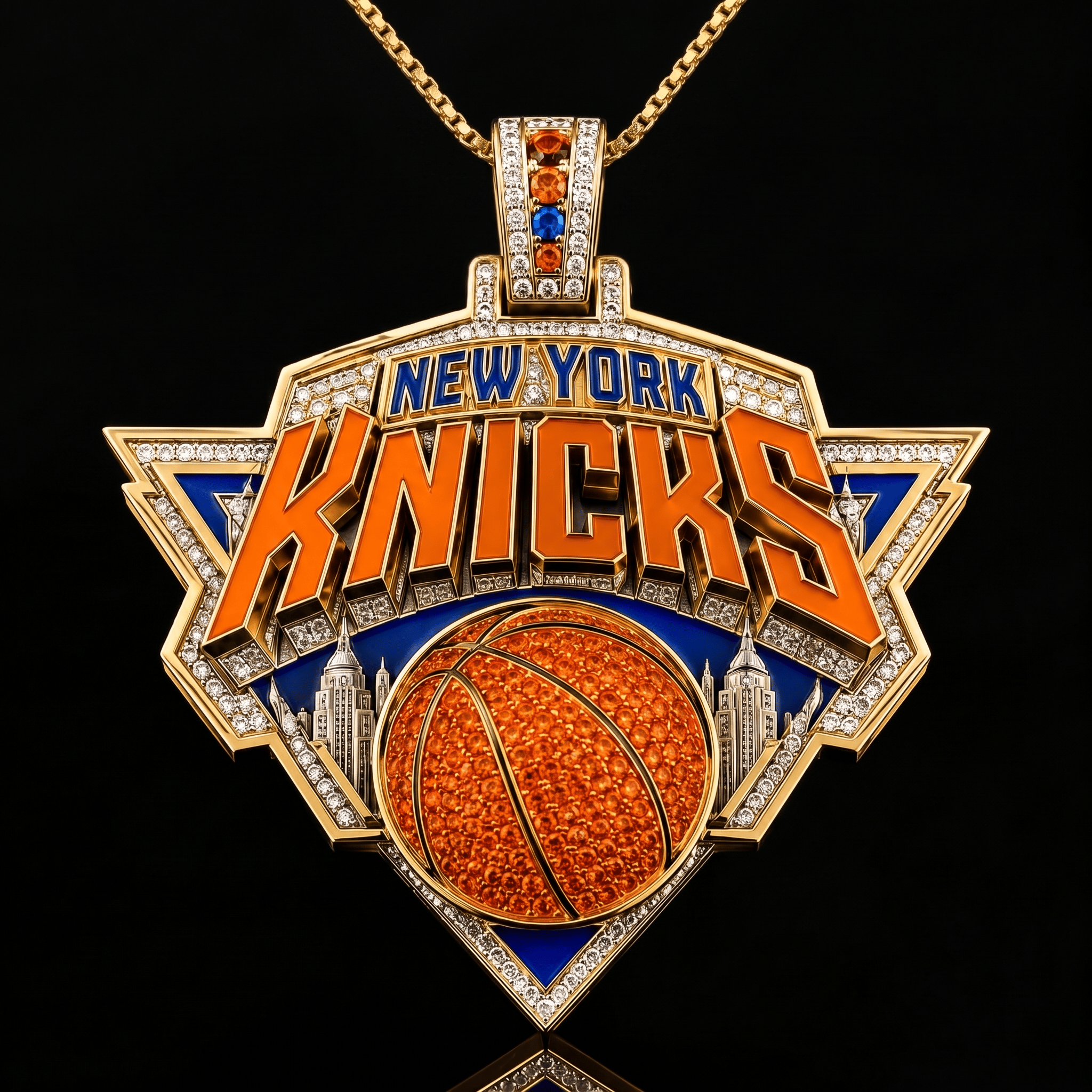 NYK Solid Gold Chain with Diamond Pendant PDL