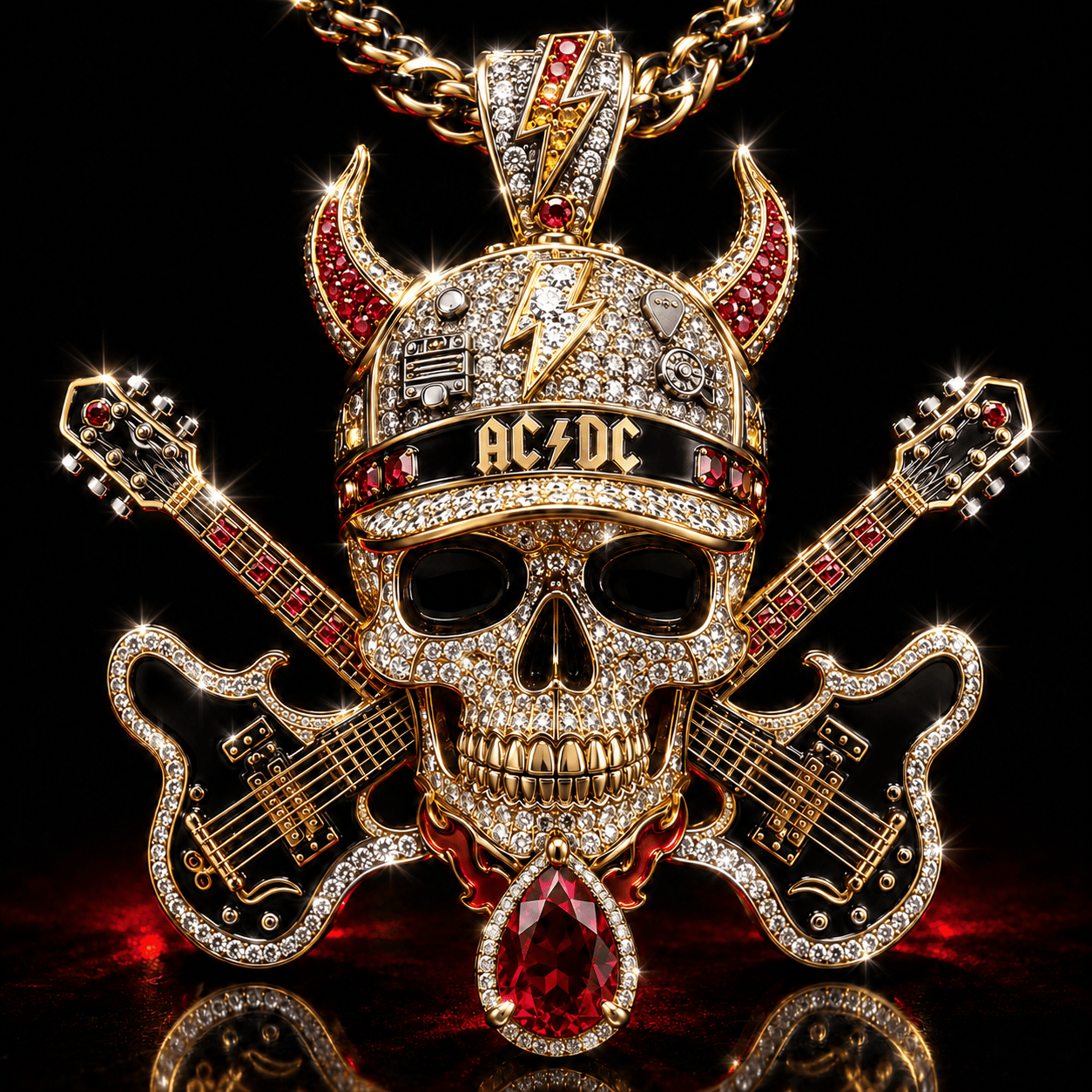 ACD Solid Gold Chain with Diamond Pendant PDL
