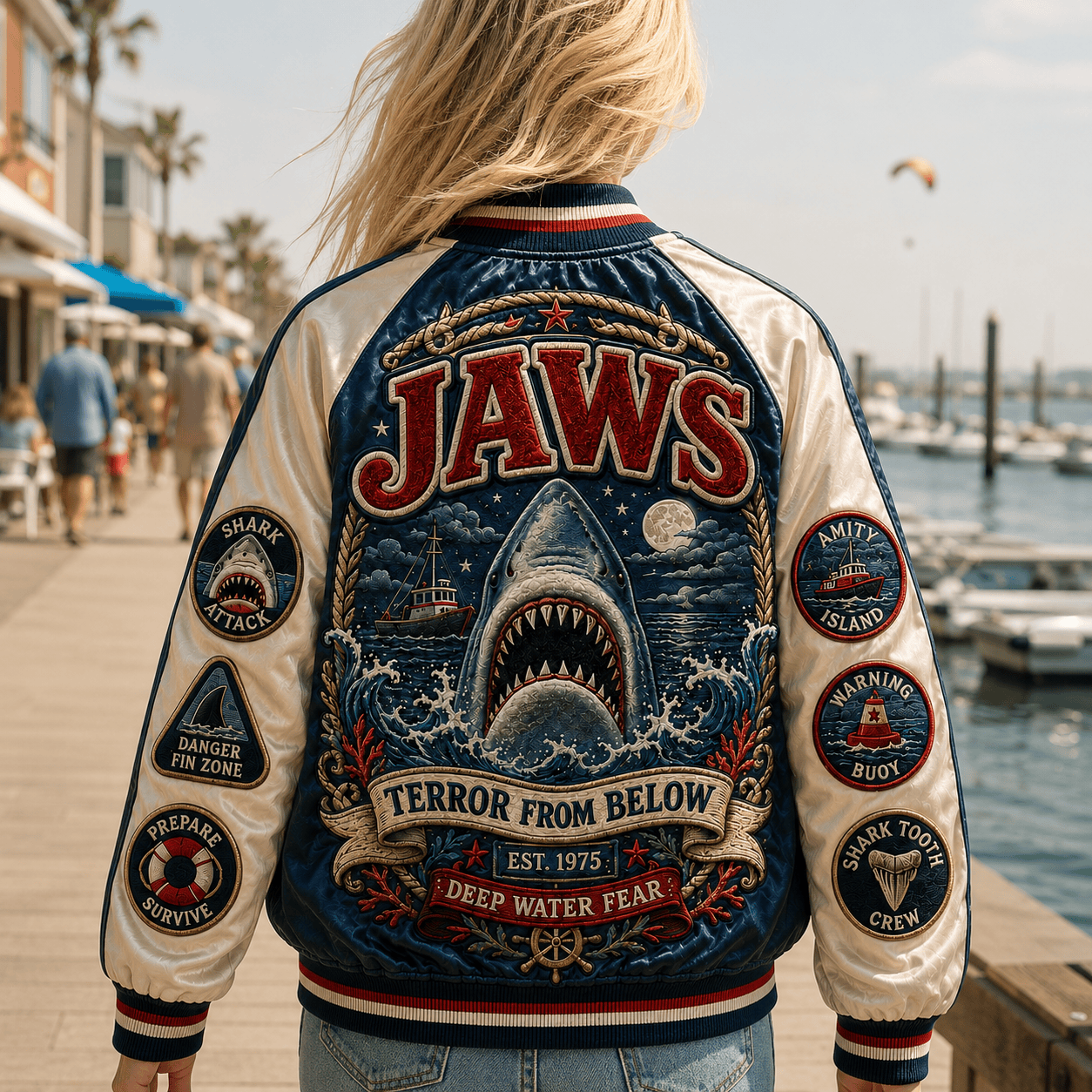 PREMIUM JAWS SATIN BASEBALL JACKET NTNA