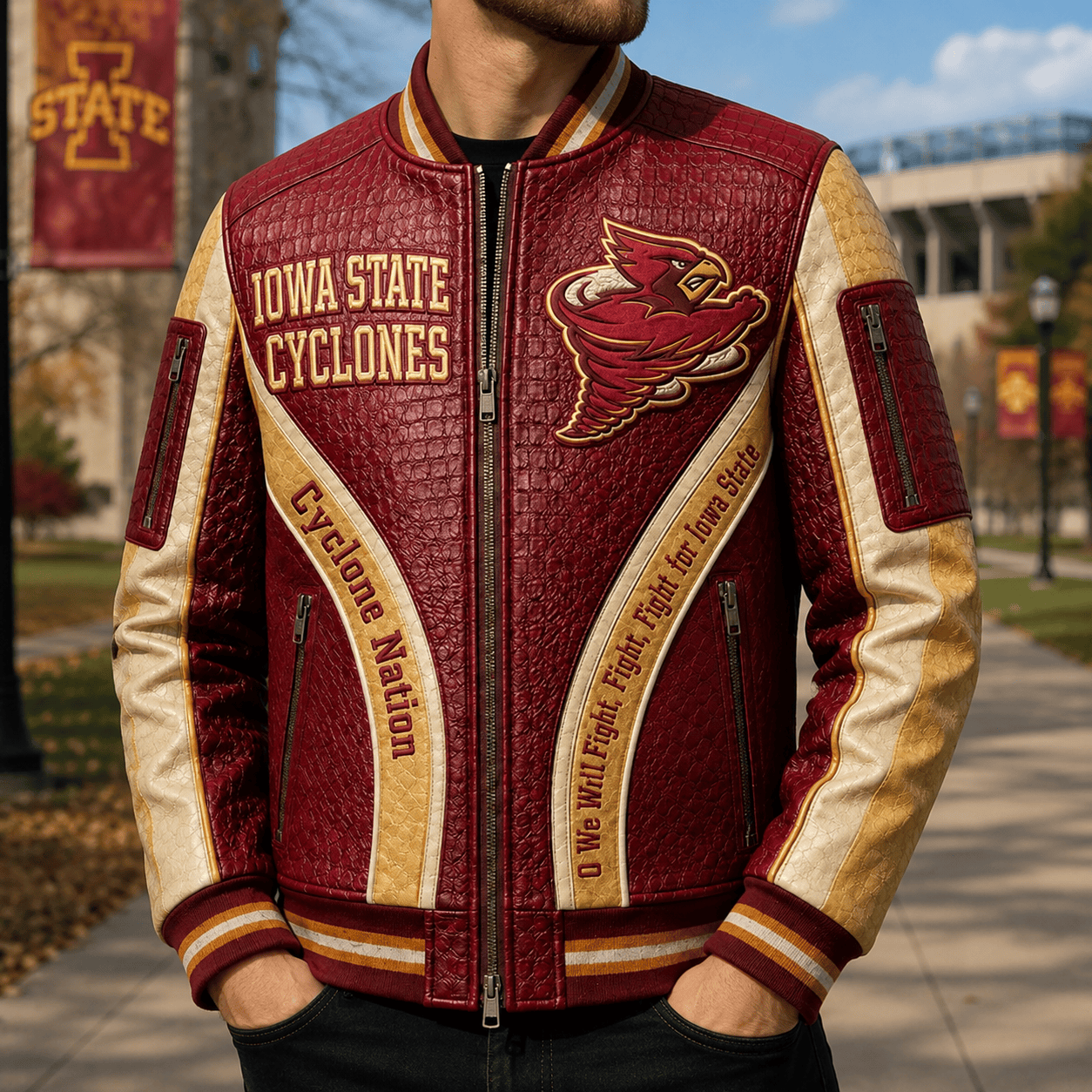 Premium ISC Leather Zipper Jacket PVNA