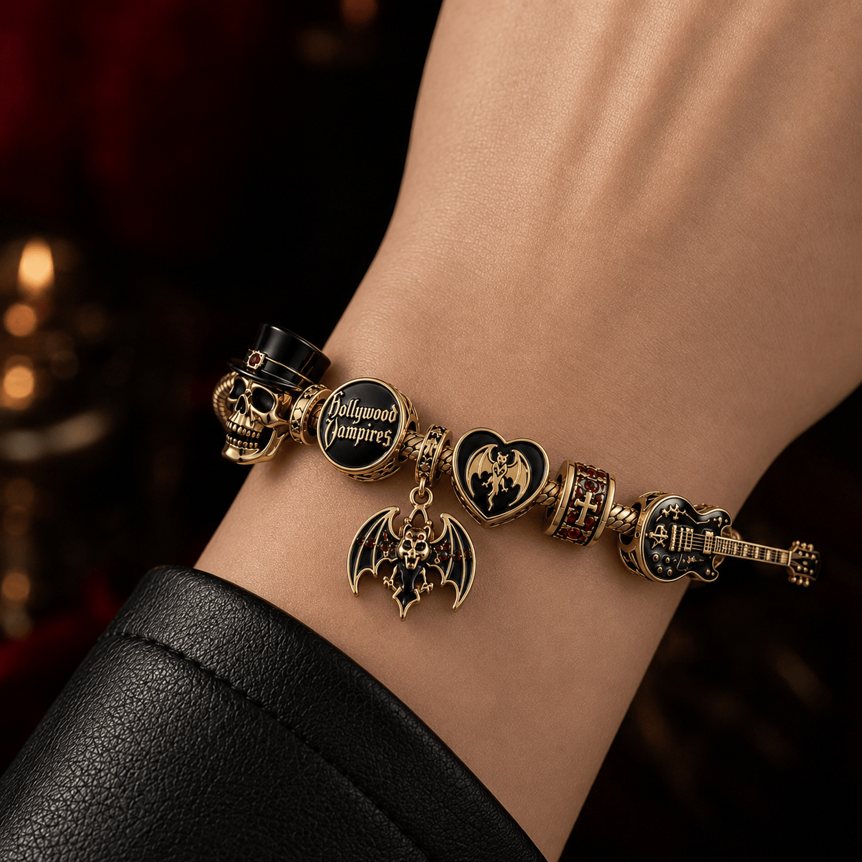 HLVP Gold Charm Bracelet Set PTT