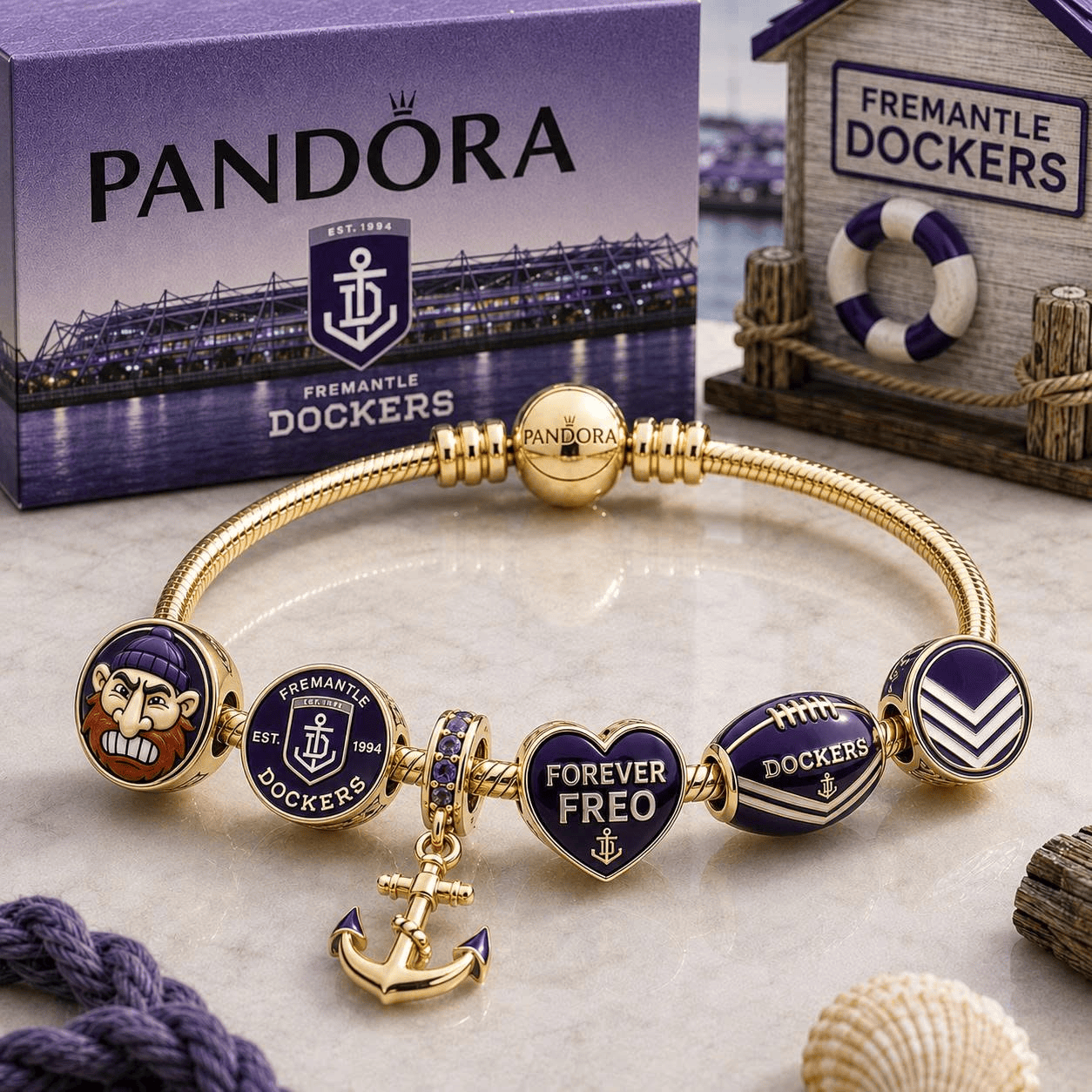 FRMT Gold Charm Bracelet Set VTH