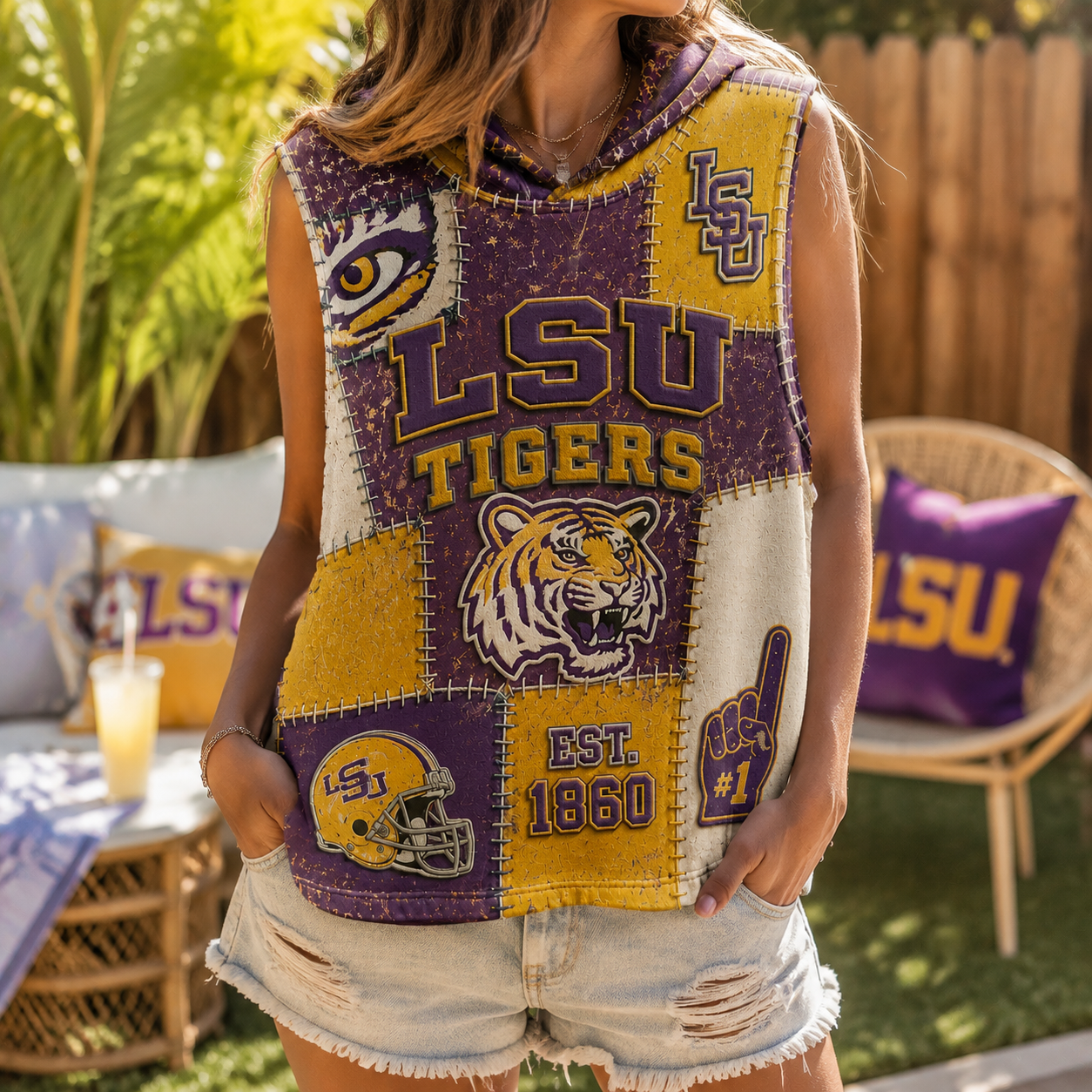 PREMIUM LSU HOODED TANK NPL