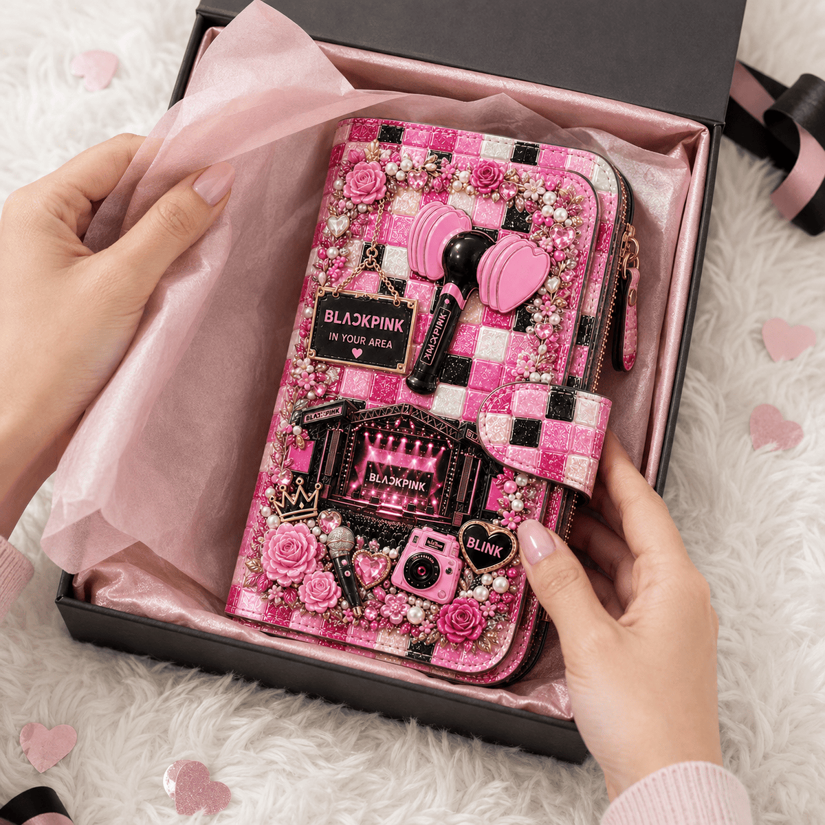 Premium BLPK Embossed Wallet NTVA