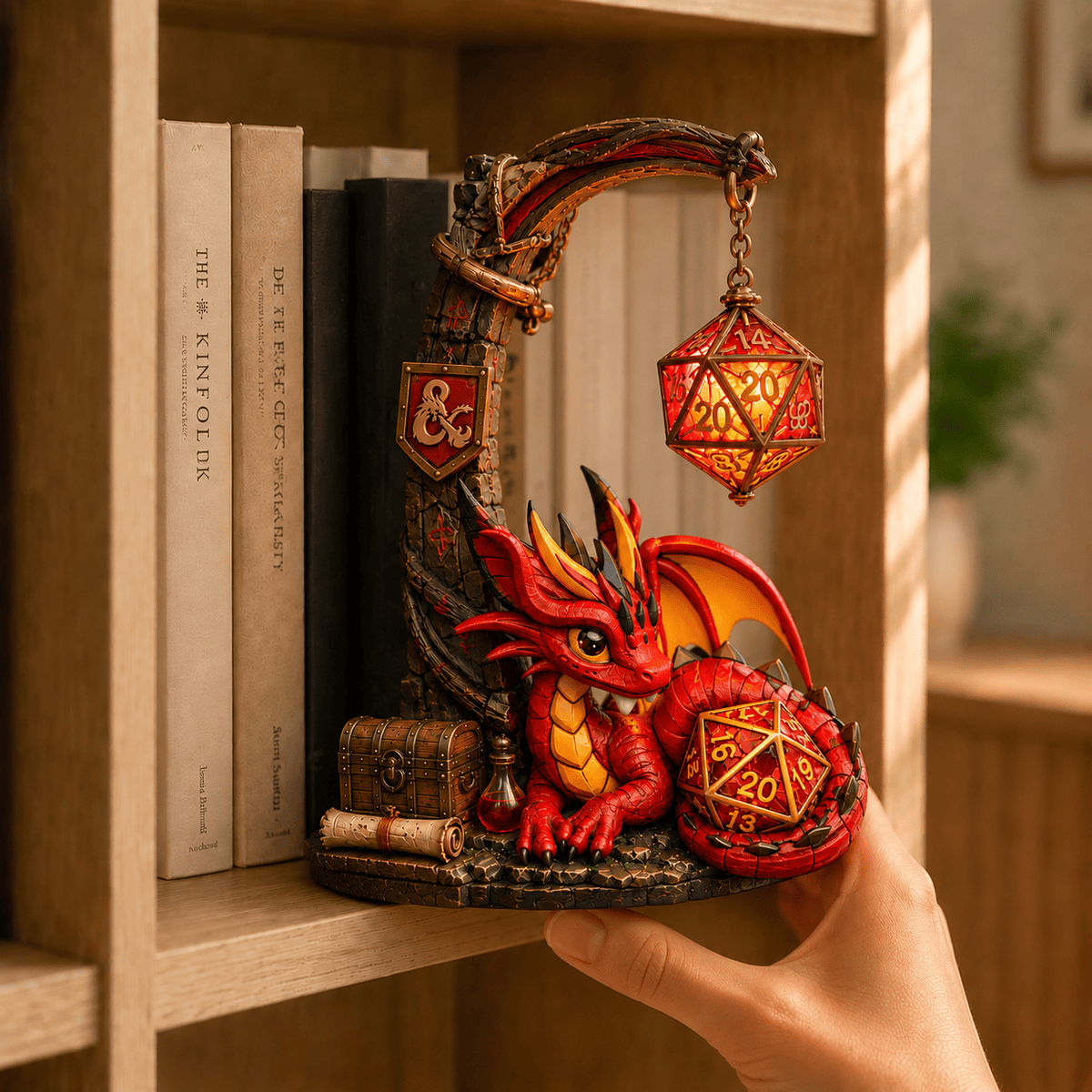 Premium DND Bookshelf Figurines Lamp PDL