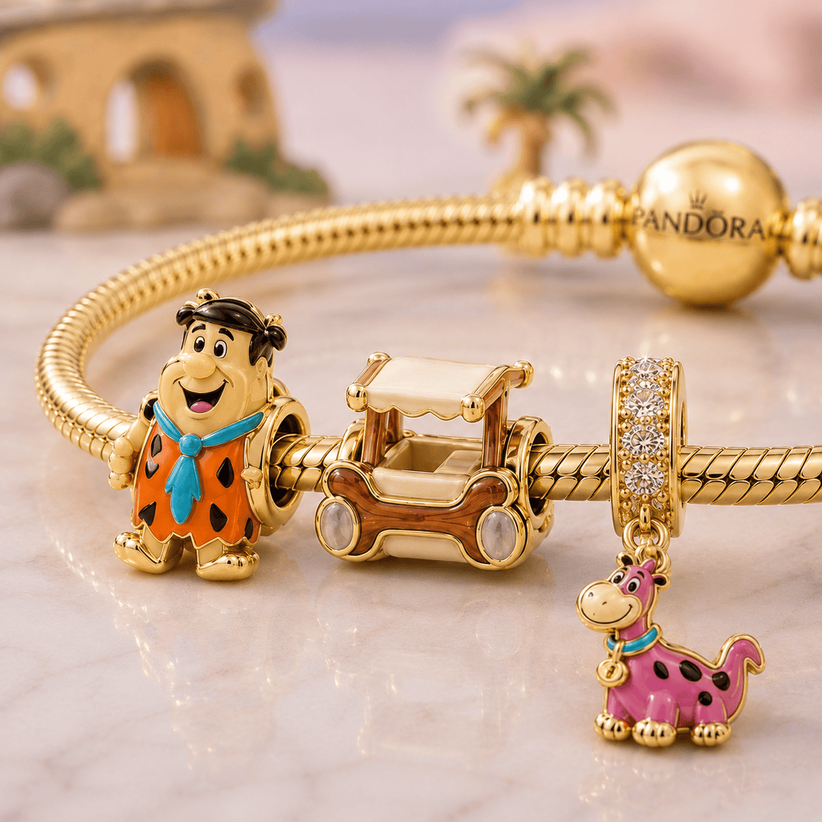 TFS Gold Charm Bracelet Set VTH