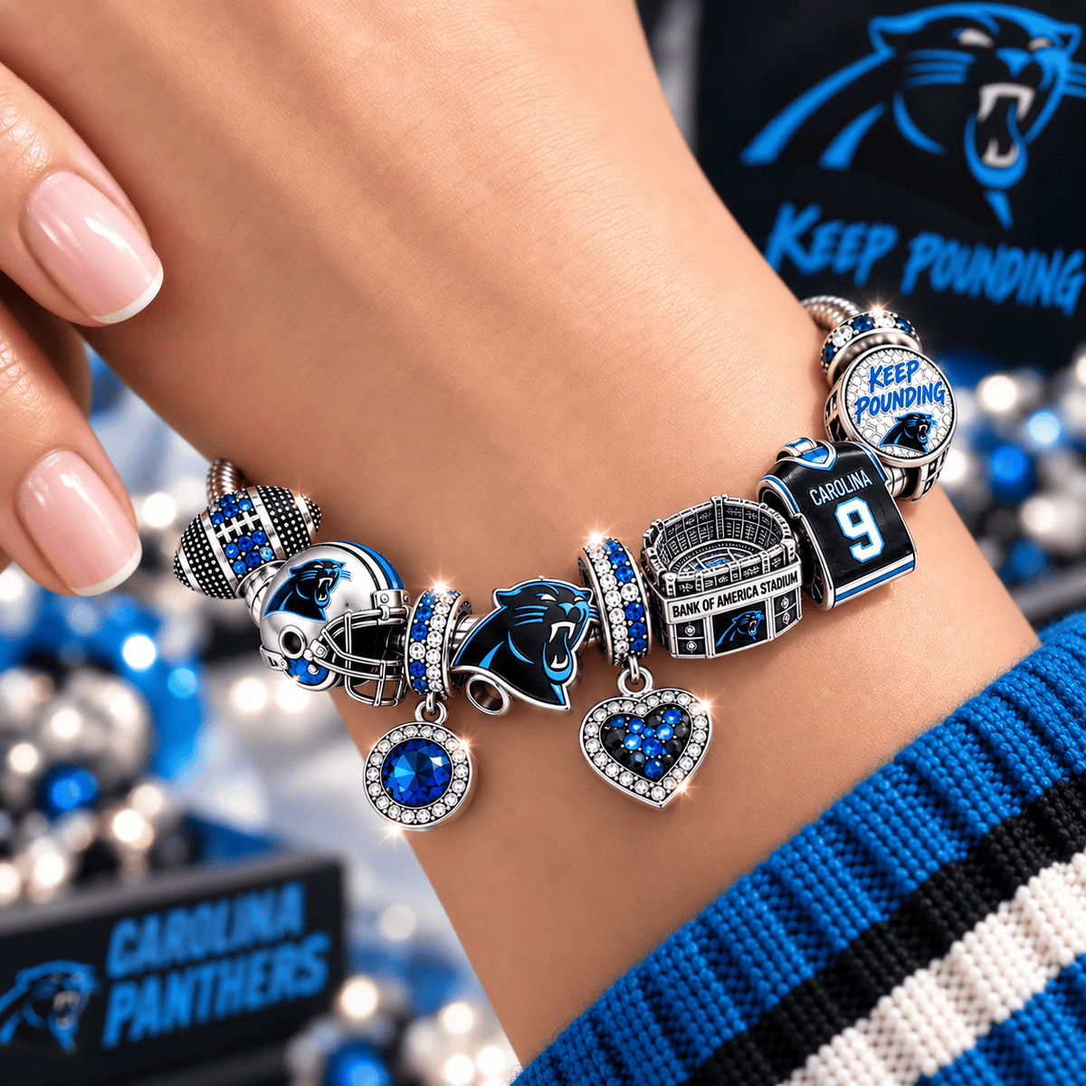 CRPT Silver Charm Bracelet Set BMD