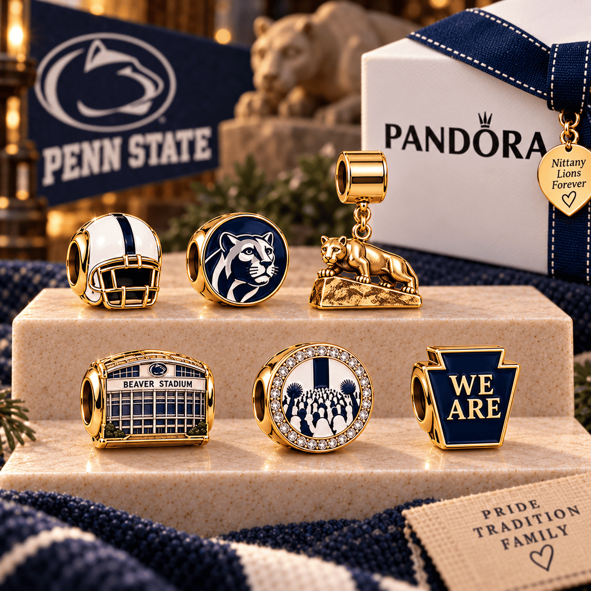 PSNL Gold Charm Bracelet Set PNPA